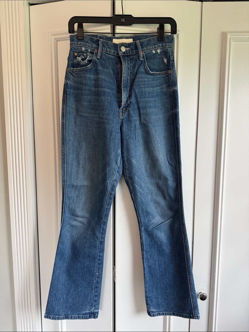 MOTHER Women's Cropped Ankle Jeans - Medium Blue Wash
